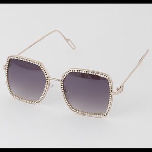 FASHION SQUARE FRAMES WITH SWAROVSKI CRYSTALS GOLD